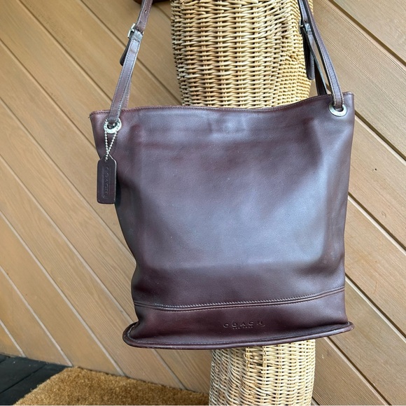 Vintage Coach Westport  brown leather bucket handbag tote Made in USA - Picture 4 of 16